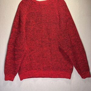 Vintage Men's Store Sweater Red/Black Size 2XL Knit Crewneck Pullover Heavy